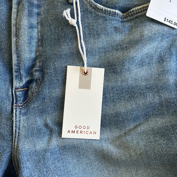 *GOOD AMERICAN Good Legs Indigo Straight Jean O-28 - Picture 5 of 12